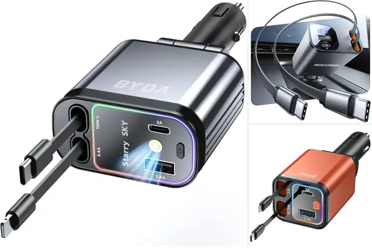 Detailed view of Best 69W 4 Port Car Chargers