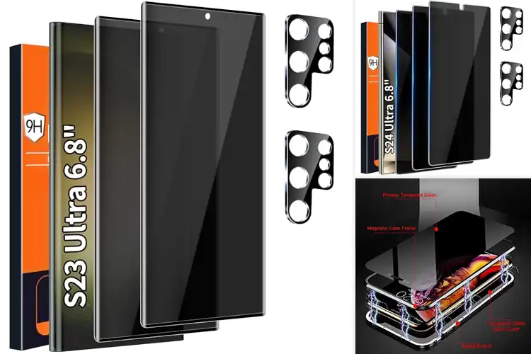 Detailed view of Best 9H Tempered Glass Privacy Screen Protectors