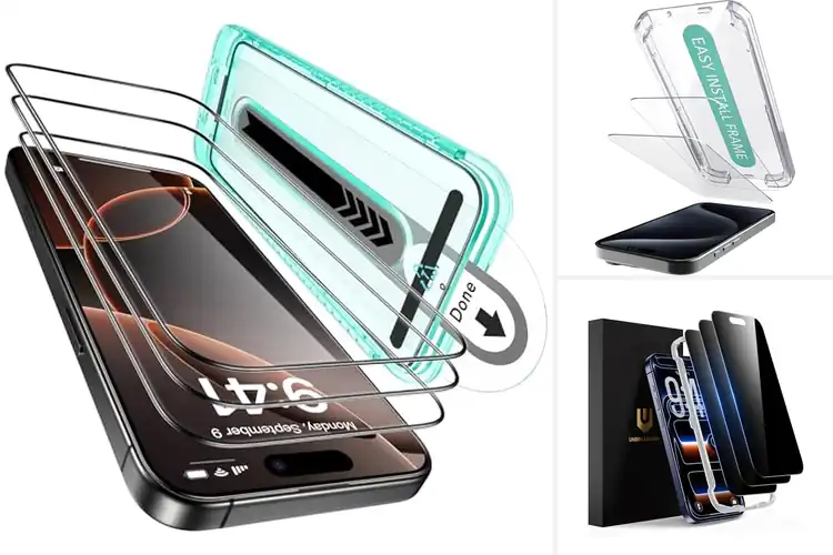 Detailed view of Best Easy Install Screen Protectors With Frame