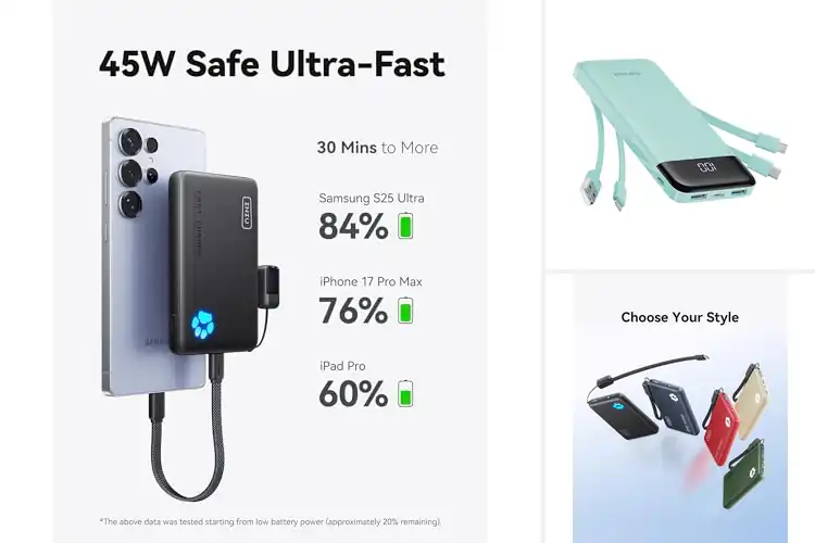 Detailed view of Best Slim Lightweight Portable Charger